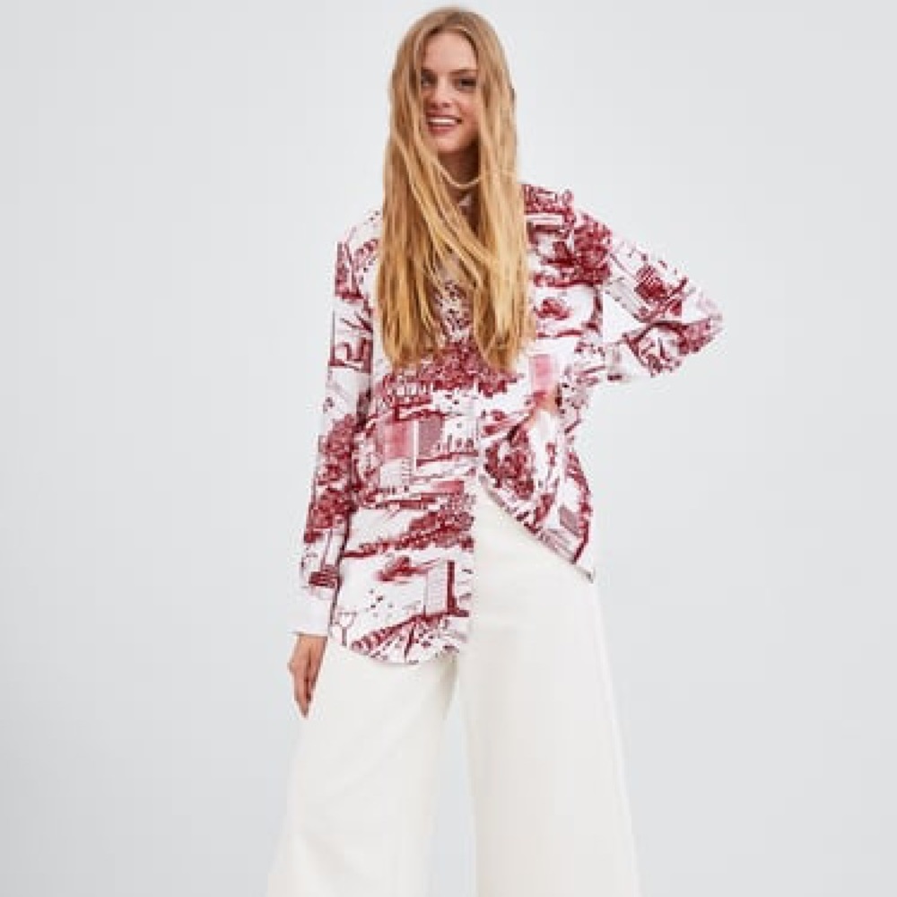 Zara City Print Shirt
